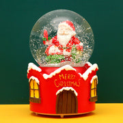 Christmas Snow Globe with Santa and Xmas Tree