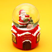 Christmas Snow Globe with Santa and Xmas Tree