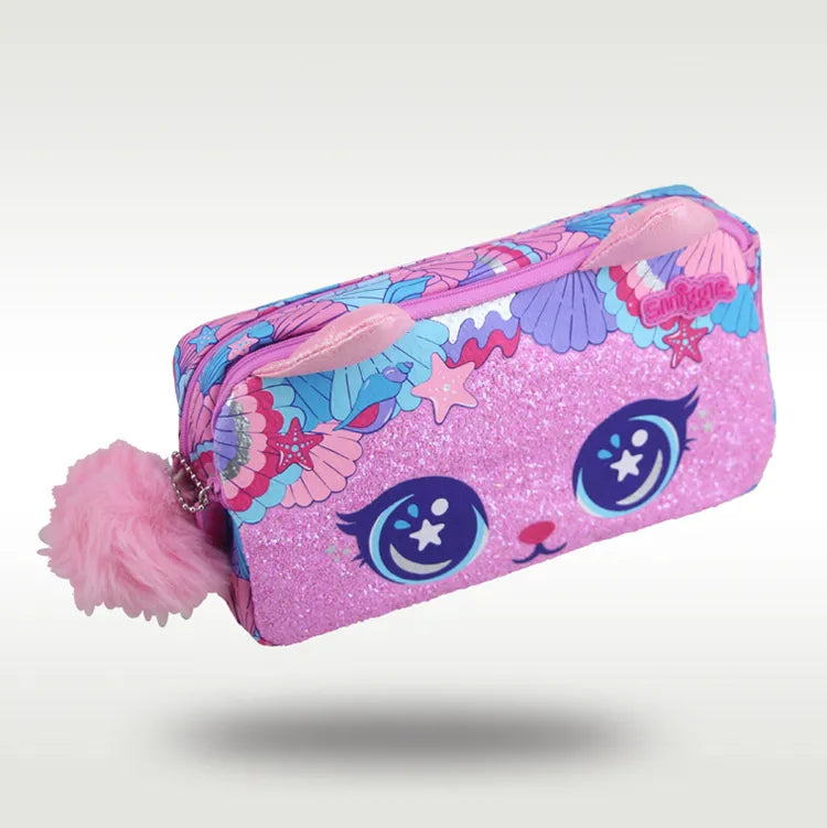 Smiggle Pink Kitty Pencil case Pouch The Write Stuff