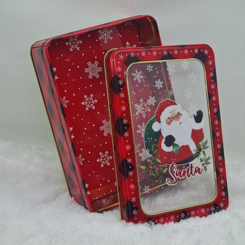 Christmas Gift Tin Box Rectangle