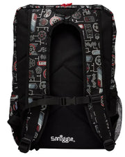 Smiggle Black Mecha Football Away Foldover Backpack