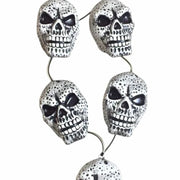Halloween Skull Garland – 1 Big Skull & 6 Small Skulls Hanging Decoration for Haunted House & Party Props - The Write Stuff