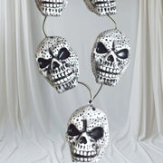 Halloween Skull Garland – 1 Big Skull & 6 Small Skulls Hanging Decoration for Haunted House & Party Props - The Write Stuff