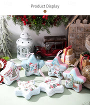 Christmas Star tin Box with lids