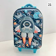 Smiggle Kids Trolley Suitcase – Space Rocket Hardtop Travel Luggage with Wheels & Handle