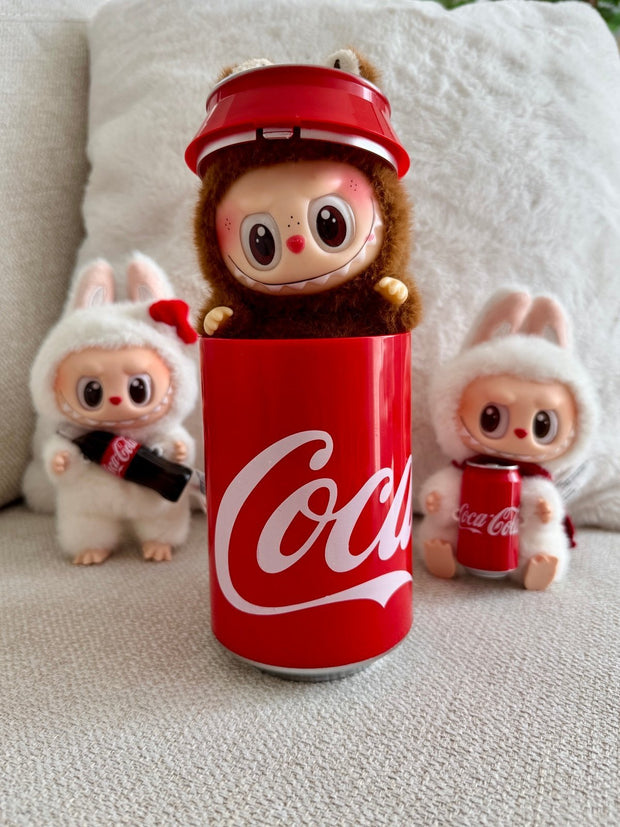 Labubu x Tin Coca-Cola Edition Collectible Doll – Cute Plush Vinyl Toy with Mini Coke Props - The Write Stuff