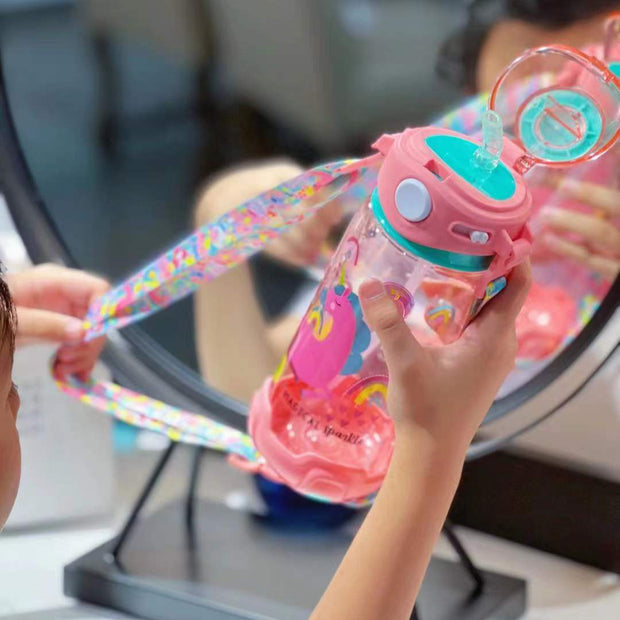 Holographic Sipper water Bottle - Girls Print - The Write Stuff
