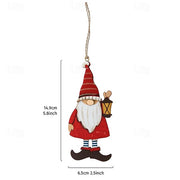 Wooden Hanging Decoration Santa Claus Gnome Ornament - The Write Stuff