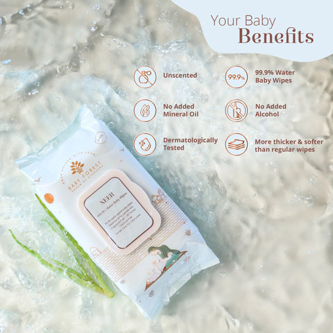 BABY FOREST Neer 99.9% Water Baby Wipes - The Write Stuff