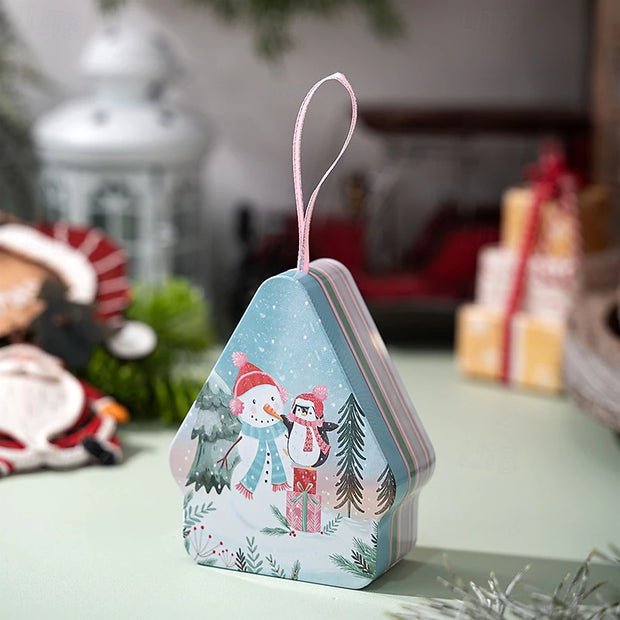 Christmas cookie tin Box with lids