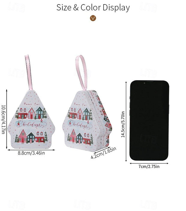 Christmas cookie tin Box with lids