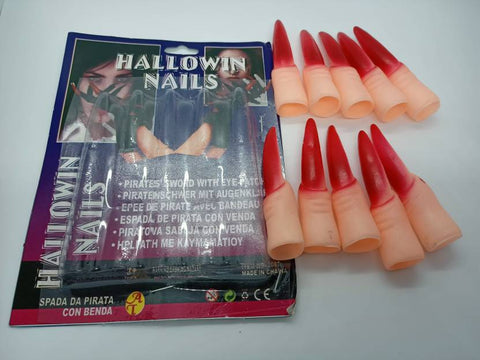 Halloween Thimble Fingers Long Nails  - 10Pc