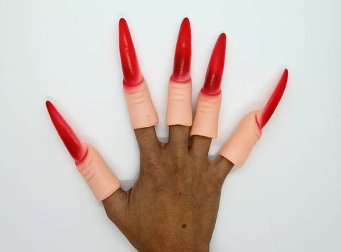 Halloween Thimble Fingers Long Nails  - 10Pc