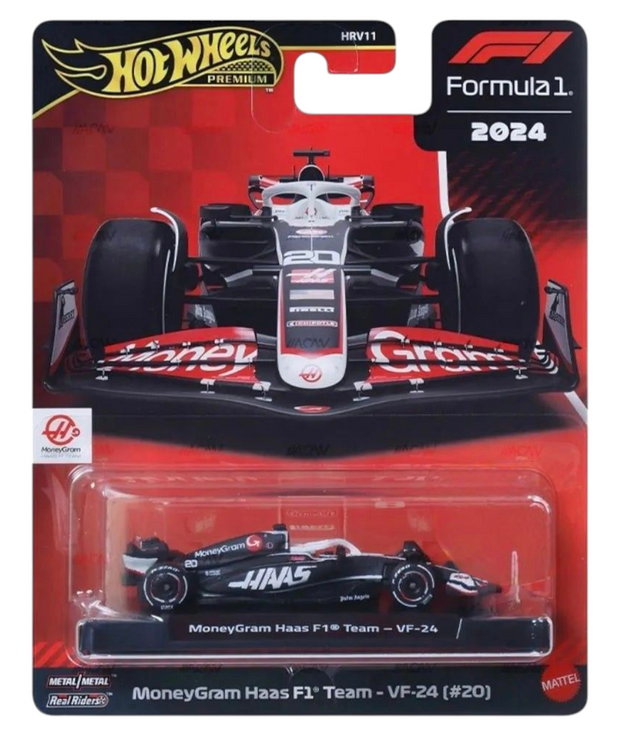 HotWheels Formula 1 2024 Money gram Haas F1 Team - VF-24 (#20) Imported Premium 1:64 Scale - The Write Stuff