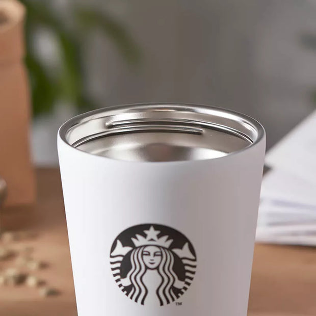 Starbucks Stainless Steel Sipper - White - The Write Stuff