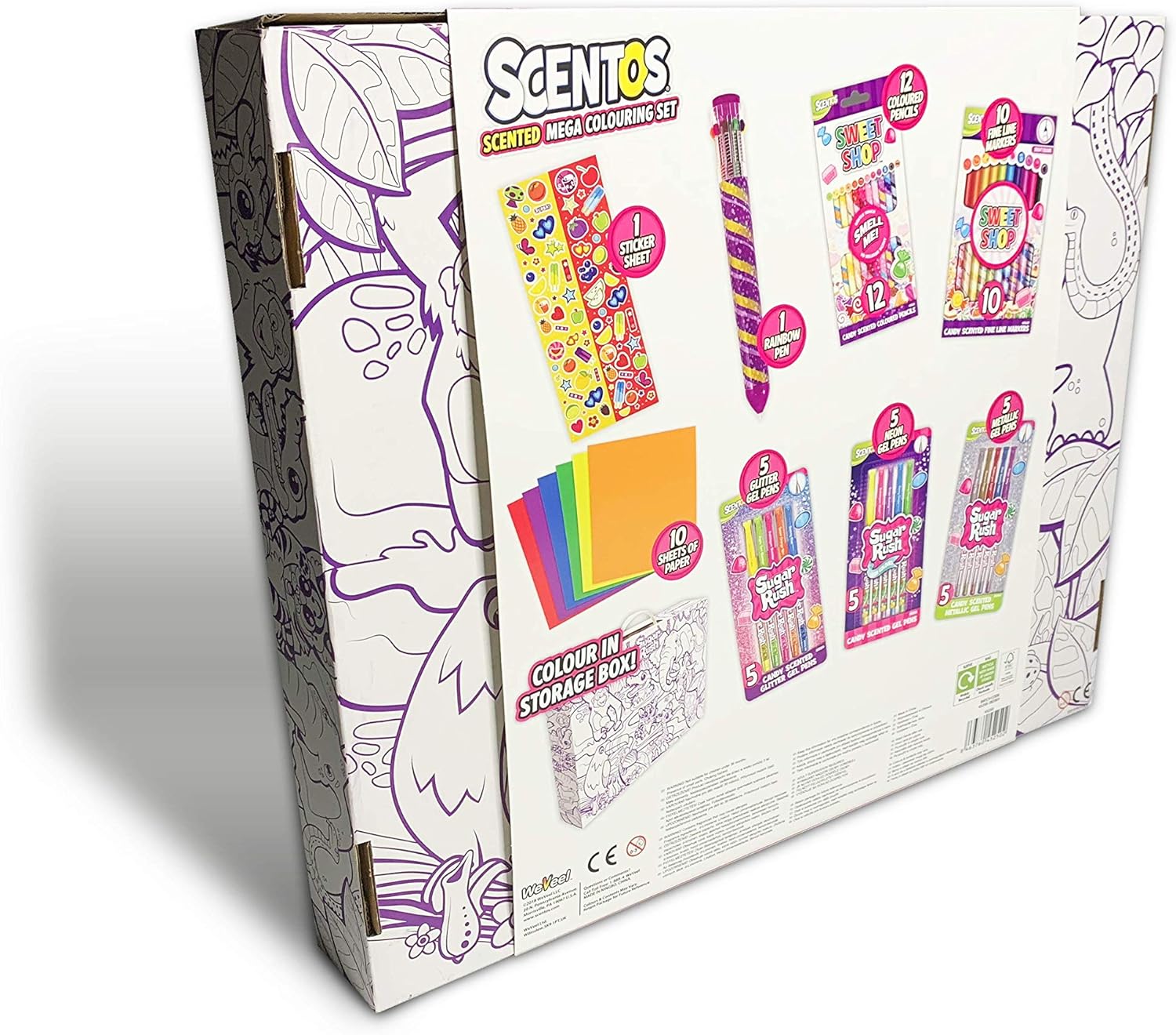 Scentos Sugar Rush Scented Mega Colouring Set | Candy Scented Art Kit ...