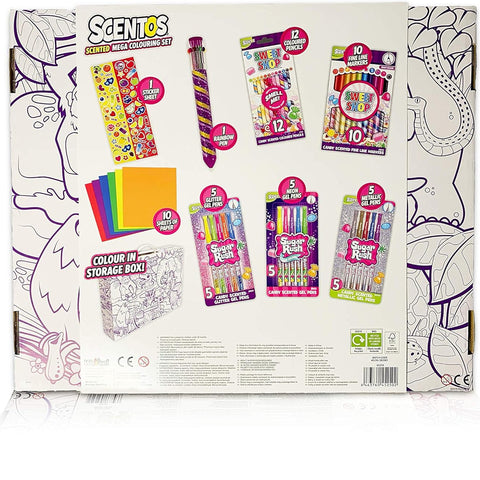 Scentos Sugar Rush Scented Mega Colouring Set | Candy Scented Art Kit ...