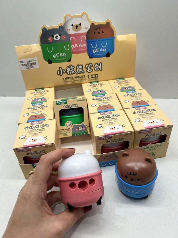 Bear Pullback Toy with Hidden Sharpener - The Write Stuff
