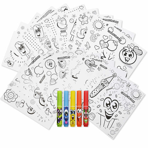 Scentos Activity Fun - 5 scented Markers (20 Activity Sheets)