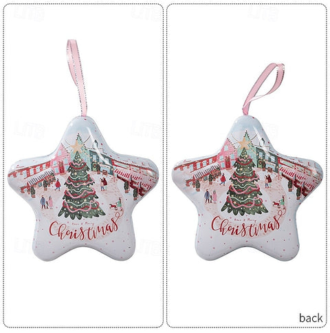 Christmas Star tin Box with lids