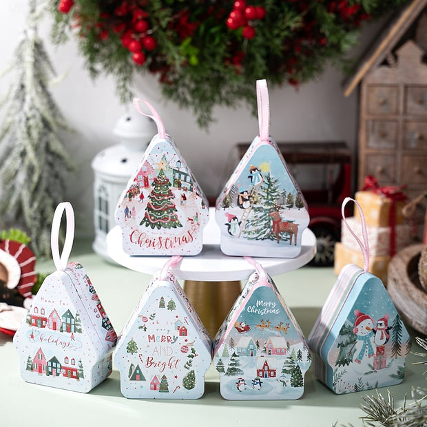 Christmas cookie tin Box with lids