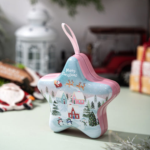 Christmas Star tin Box with lids