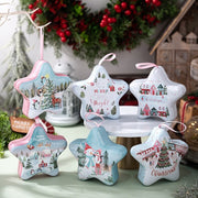 Christmas Star tin Box with lids