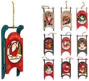 Wooden Santa Sleigh Hanging Christmas Decoration