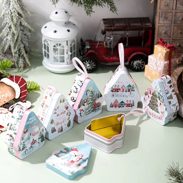 Christmas cookie tin Box with lids