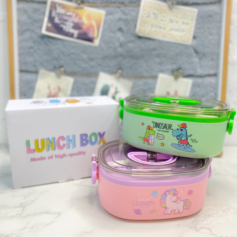 Dino -Unicorn Steel Lunch box