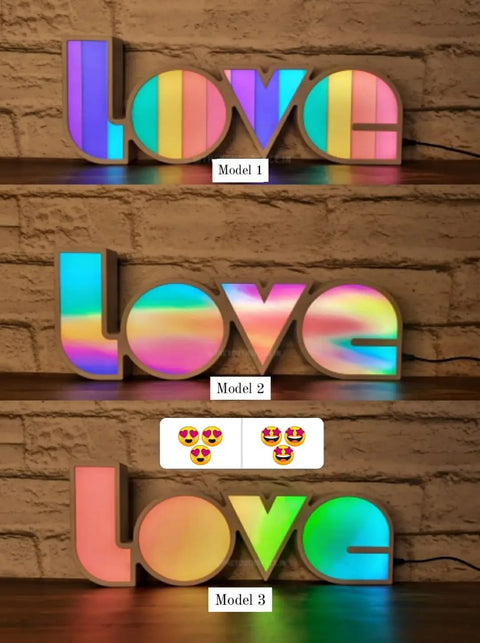 Love LED Multicolored Lamp