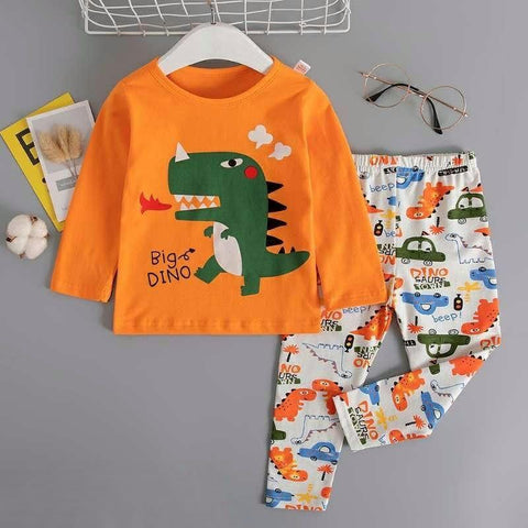 Orange Dino nightsuit set