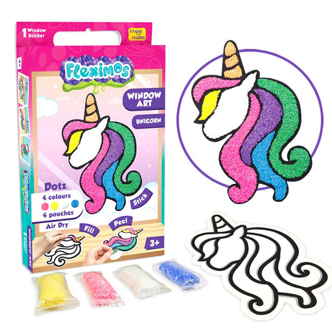 Unicorn Fleximos - Peel & Stick Window Stickers