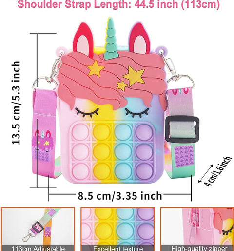 Unicorn Pop it Sling Bag