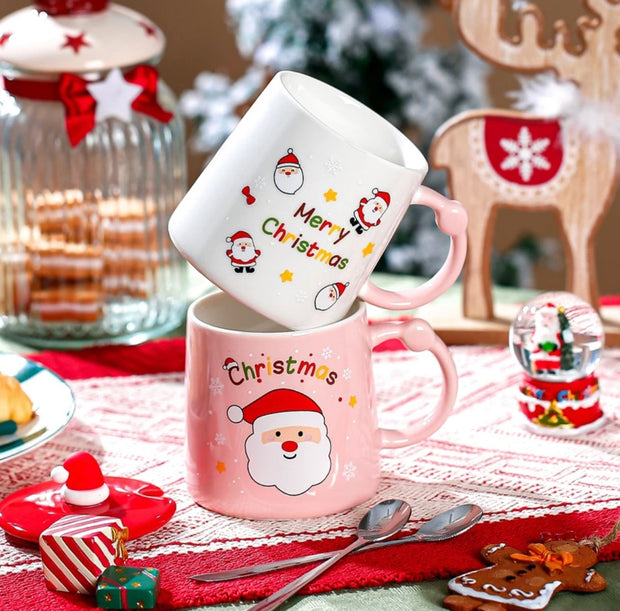 Coffee Mug with MiNi Santa cap Lid