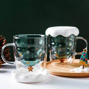 Double Wall Glass Christmas Tree Mug