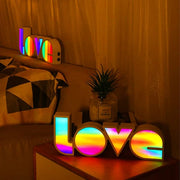 Love LED Multicolored Lamp