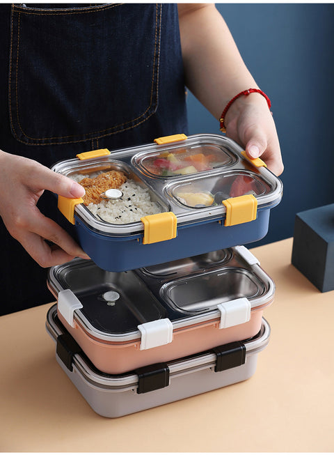 3 Compartment Stainless Steel Lunch Box