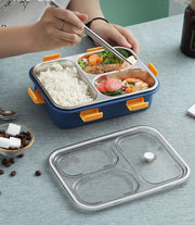 3 Compartment Stainless Steel Lunch Box