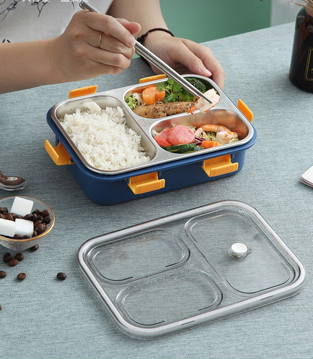 3 Compartment Stainless Steel Lunch Box