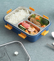 3 Compartment Stainless Steel Lunch Box