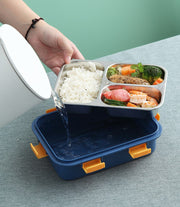 3 Compartment Stainless Steel Lunch Box