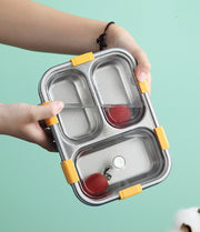 3 Compartment Stainless Steel Lunch Box