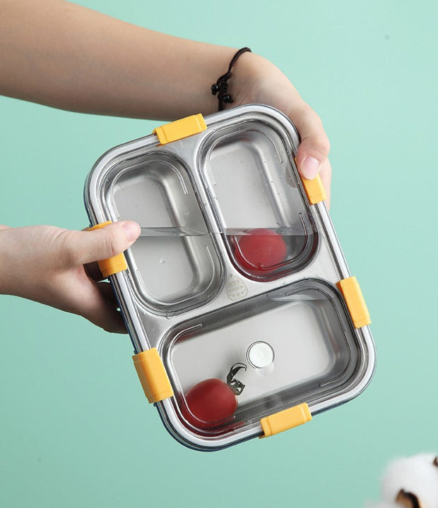 3 Compartment Stainless Steel Lunch Box