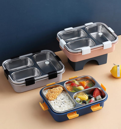 3 Compartment Stainless Steel Lunch Box