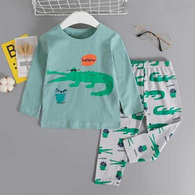 Green Crocodile Night Suit Set