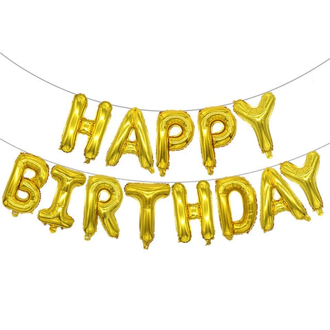 Happy Birthday Balloon - Golden